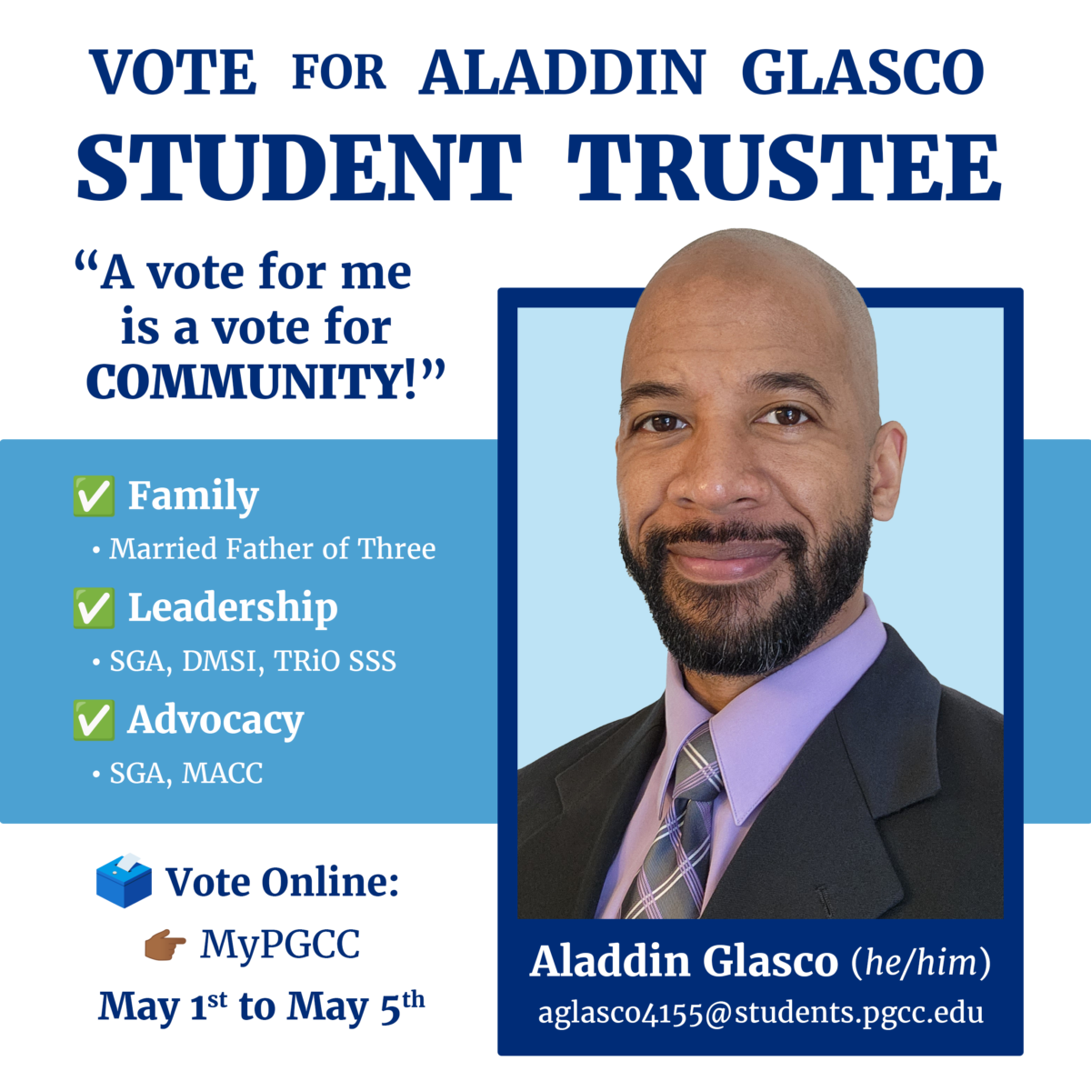 Running for PGCC Student Trustee